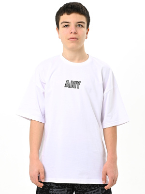 3011 Футболка д/м оверсайз (белый весь размерный ряд)