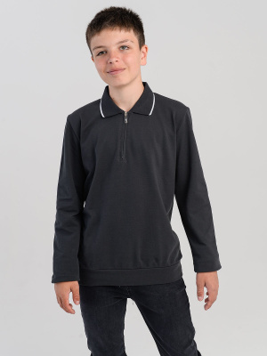 2556 Поло дл.р. д/м (темно-серый весь размерный ряд)