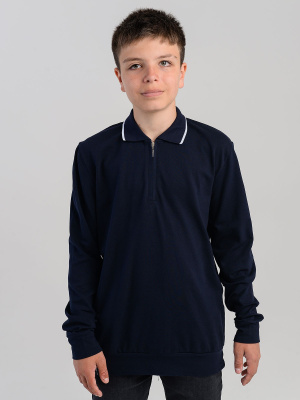 2558 Поло дл.р. д/м (темно-синий весь размерный ряд)