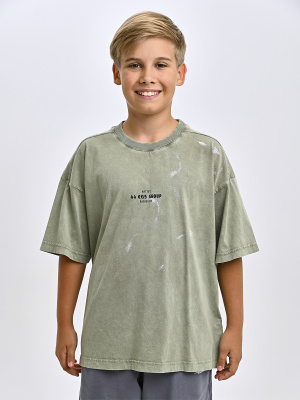 5339 Футболка оверсайз д/м (хаки весь размерный ряд)