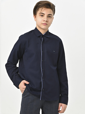 4800 Рубашка (батал) дл.р. д/м (темно-синий весь размерный ряд)