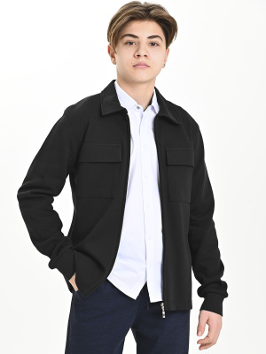 4995 Жакет/рубашка д/м (черный весь размерный ряд)