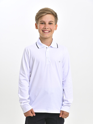 4940 Поло дл.р. д/м (белый весь размерный ряд)