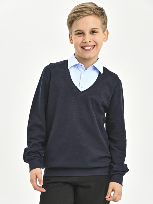 5005 Джемпер/обманка д/м (темно-синий,голубой 116)