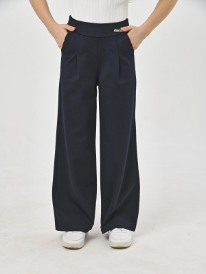 888KG Брюки палаццо д/д (темно-синий весь размерный ряд)