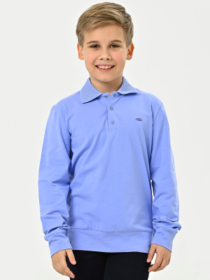 4223 Поло д/м дл.р. (голубой 116)