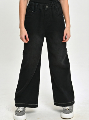 T9019-Ch Джинсы утепленные д/д (черный весь размерный ряд)