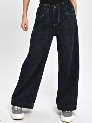 2513-Ch Джинсы утепленные д/д (синий весь размерный ряд)