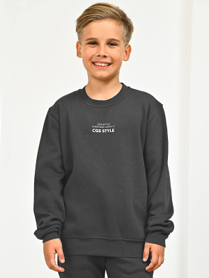 2845 Толстовка утепл. д/м (темно-серый весь размерный ряд)