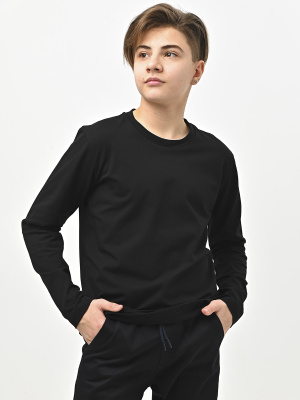 4925 Лонгслив д/м (черный весь размерный ряд)