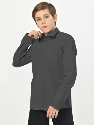 4708 Рубашка дл.р. д/м (серый весь размерный ряд)