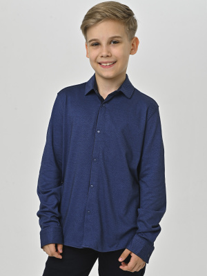 2211 Рубашка дл.р. д/м трик (синий-116)