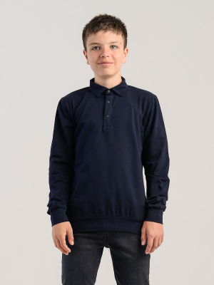 2329 Поло дл.р. д/м (темно-синий весь размерный ряд)