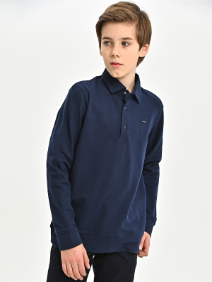 4352 Поло дл.р. д/м (темно-синий весь размерный ряд)