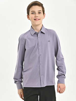 4808 Рубашка трик.(батал) дл.р. д/м (темно-серый весь размерный ряд)