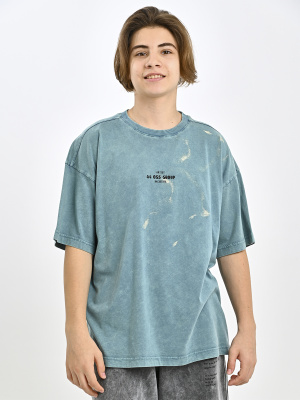 5339 Футболка оверсайз д/м (морская волна весь размерный ряд)