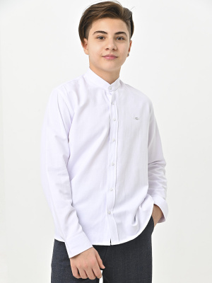 4776 Рубашка (батал) дл.р. д/м (белый весь размерный ряд)