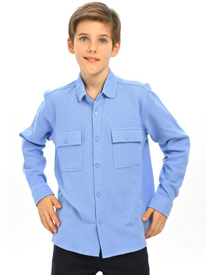 4249 Рубашка трик. дл.р. д/м (голубой весь размерный ряд)