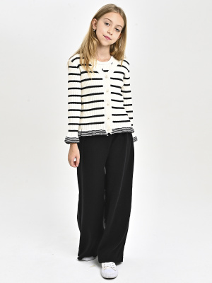 C2501-Ch Костюм тройка д/д (чёрно-белый весь размерный ряд)