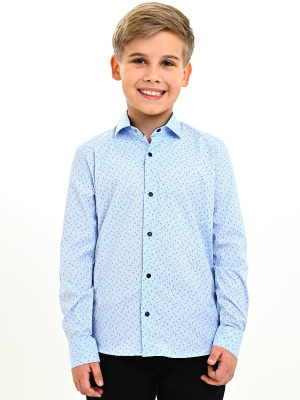 4069 Рубашка дл.р. д/м (голубой весь размерный ряд)