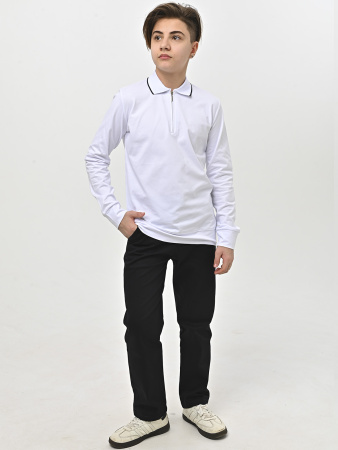 4943 Поло дл.р. д/м (белый весь размерный ряд)