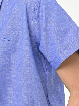 4913 Рубашка (батал) к.р. д/м (ярко-голубой весь размерный ряд)