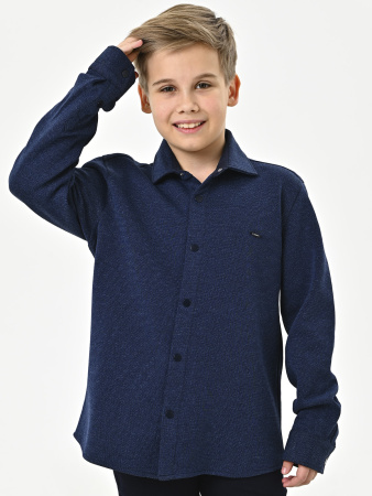 4154 Жакет/рубашка д/м    (синий 134)