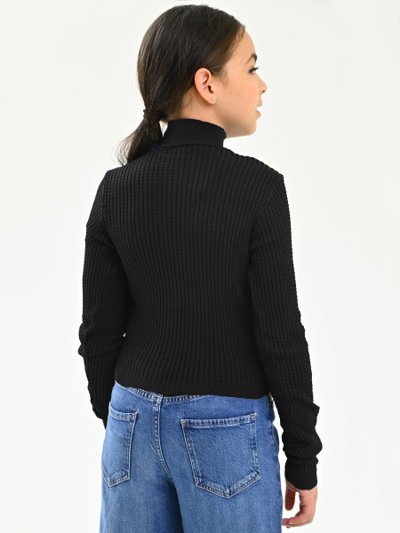 0809 Джемпер д/д (черный 140)