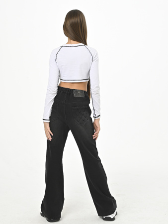 F2603-Ch Джинсы д/д (черный весь размерный ряд)