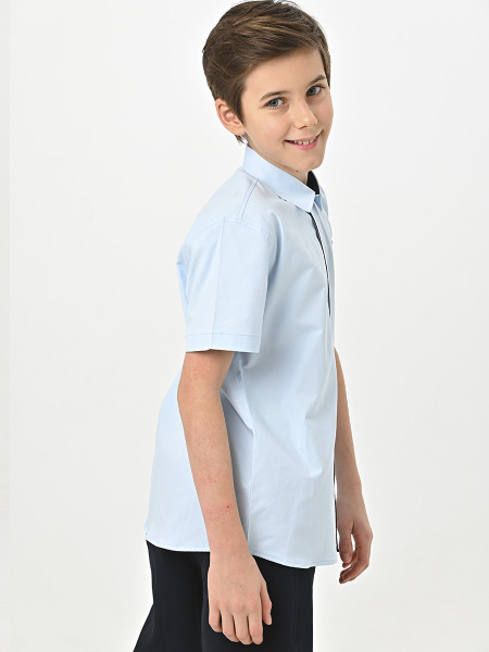 4787 Рубашка к.р. д/м (голубой весь размерный ряд)