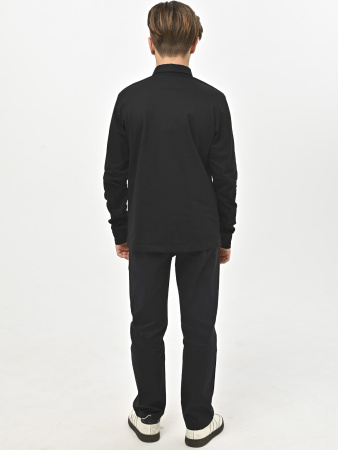 4948 Поло дл.р. д/м (черный весь размерный ряд)