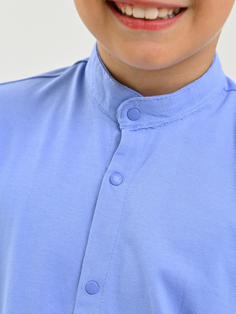 2777 Рубашка трик. к.р. д/м (голубой весь размерный ряд)