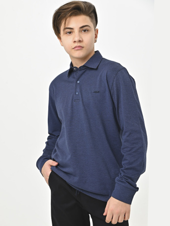 4964 Поло дл.р. д/м (синий весь размерный ряд)