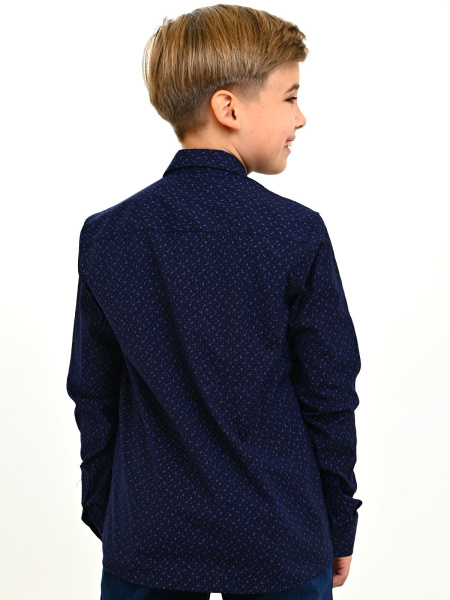 4070 Рубашка дл.р. д/м (темно-синий весь размерный ряд)