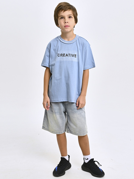 5407 Футболка д/м (джинсовый весь размерный ряд)