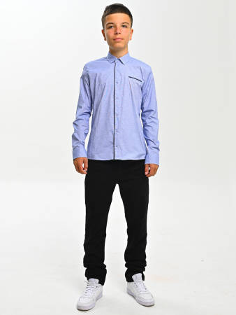 2666-1 Рубашка дл.р. д/м (ярко-голубой весь размерный ряд)