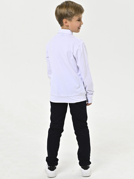 4395 Поло д/м дл.р. (белый весь размерный ряд)