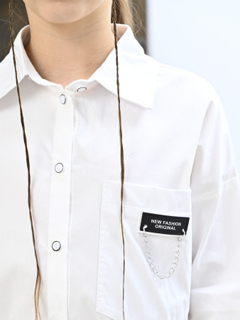 B-676 Блузка д/д (белый весь размерный ряд)