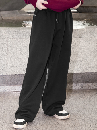 5128 Брюки спорт. д/м трик. (черный весь размерный ряд)