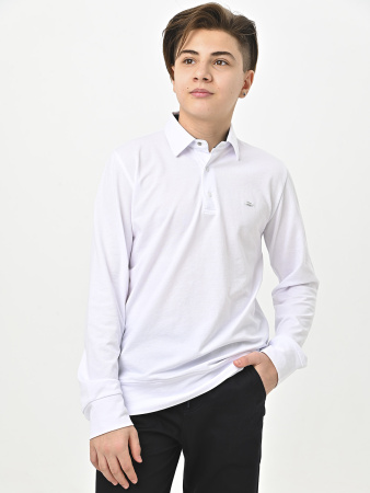 4960 Поло дл.р. д/м (белый весь размерный ряд)