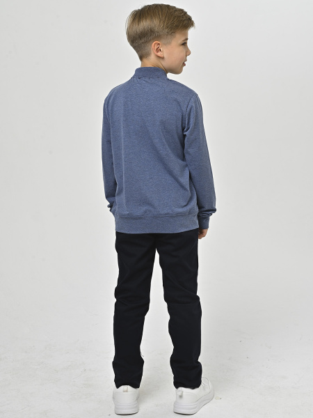 4224 Поло д/м дл.р. (джинсовый меланж весь размерный ряд)