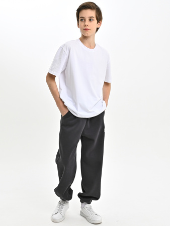 B020-8-Ch Брюки спорт утепл. д/м (темно-серый весь размерный ряд)