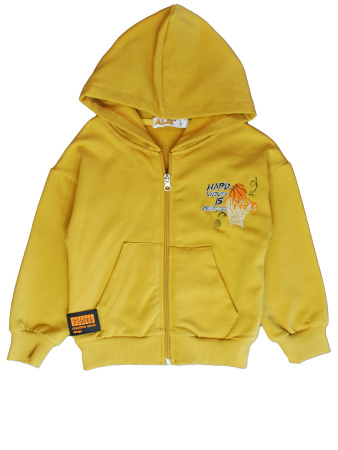 224419 Толстовка утепл. д/м (горчица весь размерный ряд)