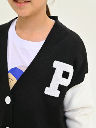 1463 Кардиган д/д (черный весь размерный ряд)