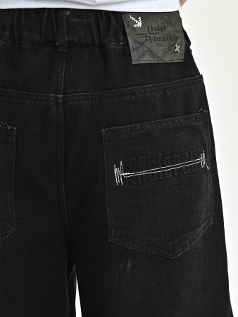 25563-Ch Джинсы утепленные д/м (черный весь размерный ряд)