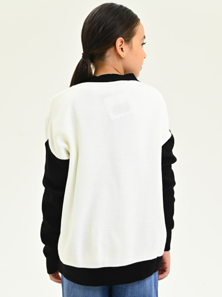 1463 Кардиган д/д (белый весь размерный ряд)