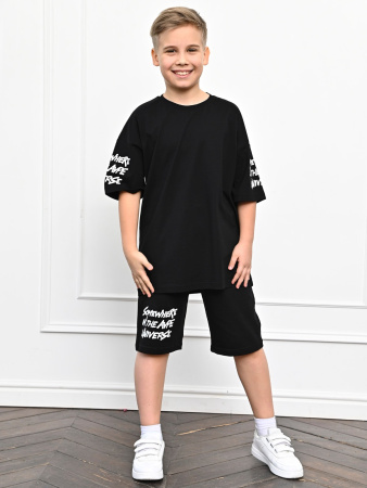 3033 Футболка д/м (черный весь размерный ряд)