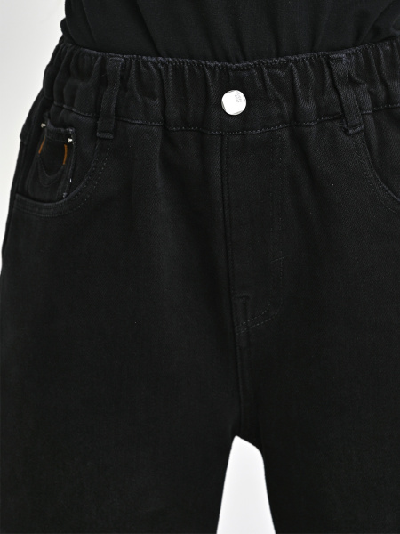 T9030-Ch Джинсы утепленные д/д (черный весь размерный ряд)