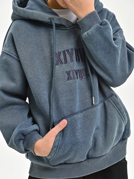 5078-Ch Толстовка утепленная д/м (морская волна весь размерный ряд)