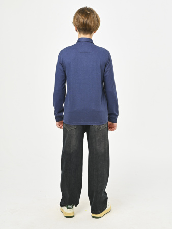 4966 Рубашка трик.(батал) дл.р. д/м (синий весь размерный ряд)